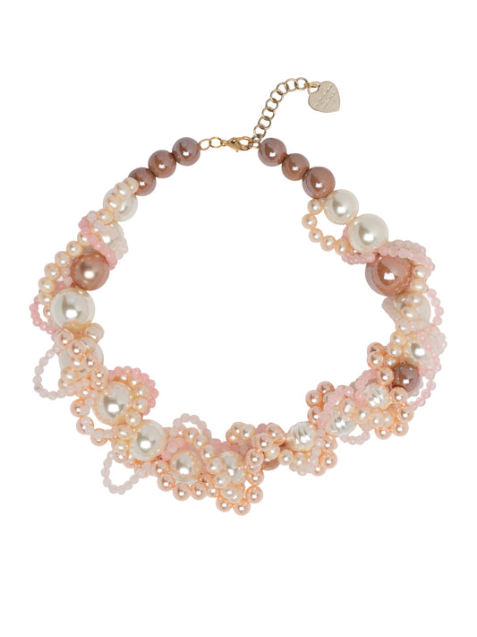 Fuji pink pearls necklace